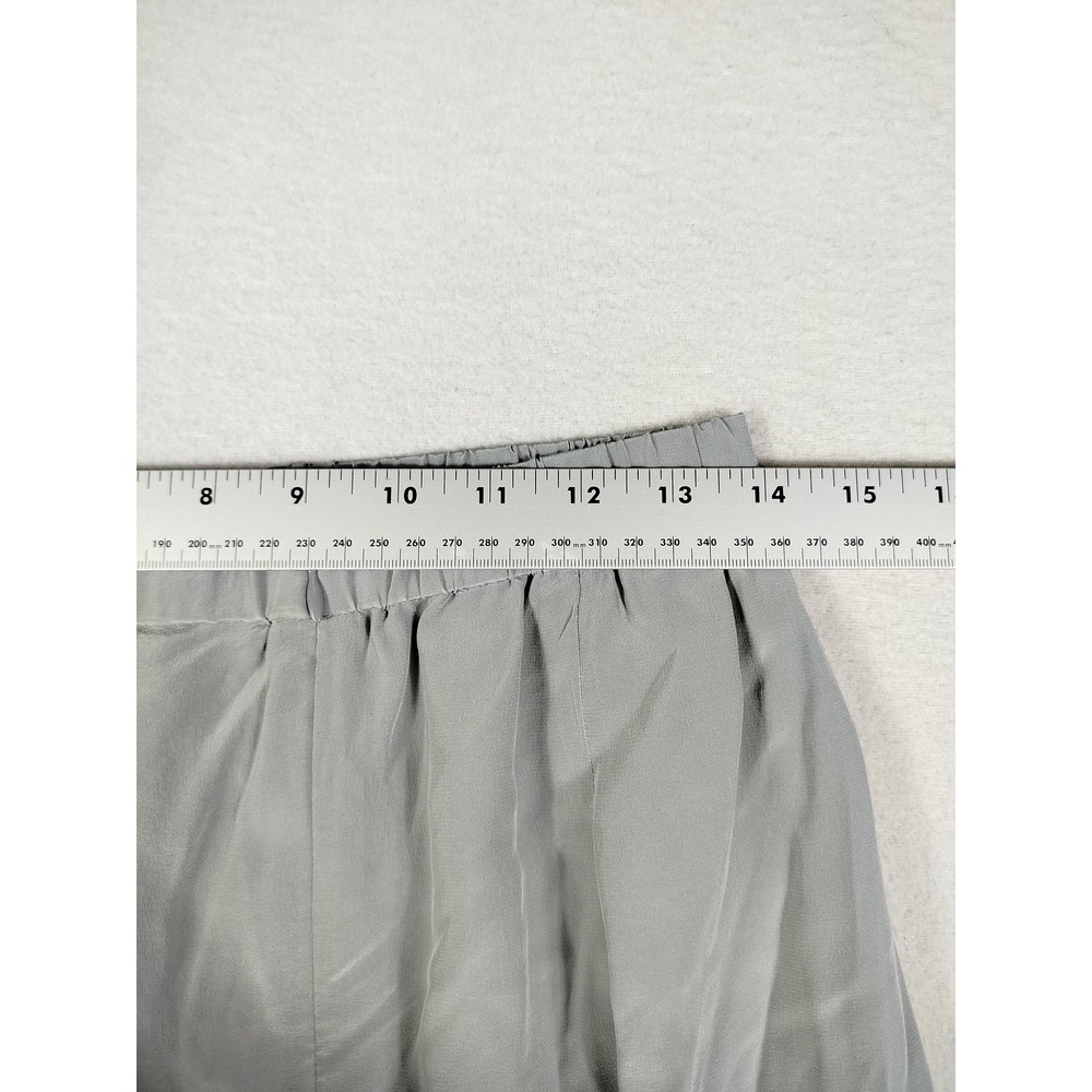 Diane Gilman Maxi Skirt Womens Medium Gray Silk Satin Long Slit NWT - Picture 12 of 12